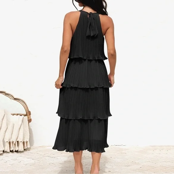 Beautiful new with tags size small Jessica flowy ruffles tiered dress - Picture 8 of 8